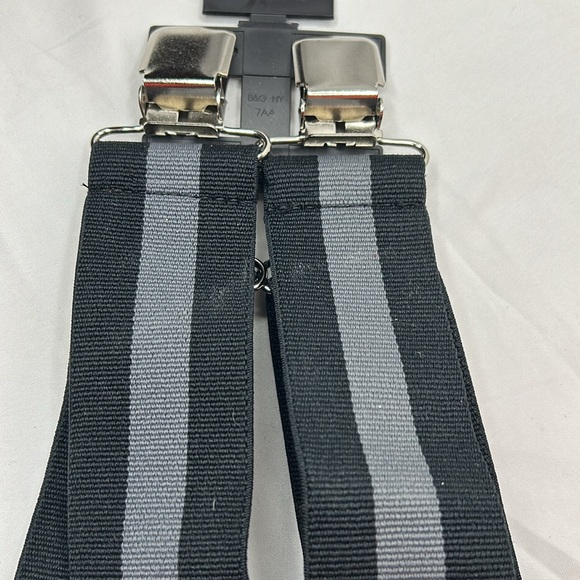 NWT CARHARTT black and gray striped flex adjustable suspenders. Size 52. - Picture 3 of 10